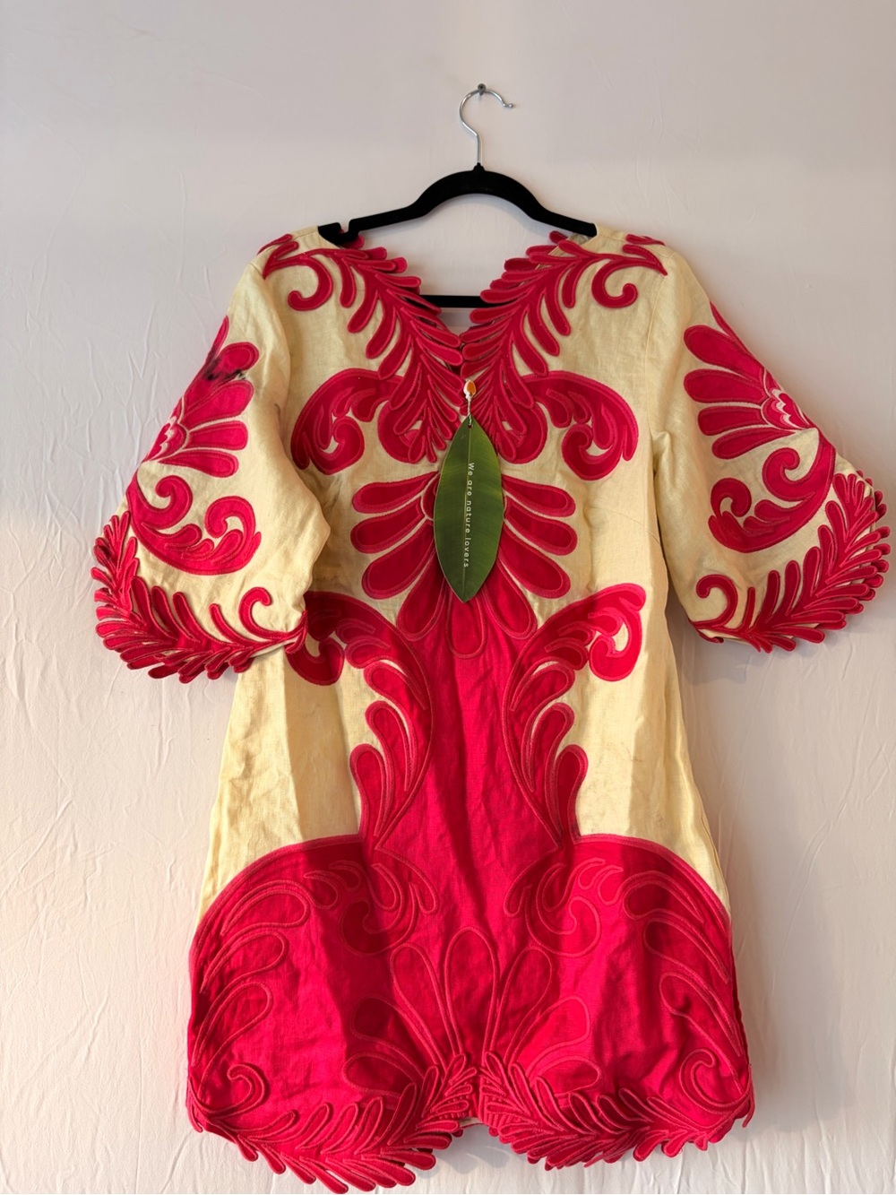 FARM RIO Women's Pink Spring Arabesc Embroidered Mini Dress Size M - Picture 4 of 12